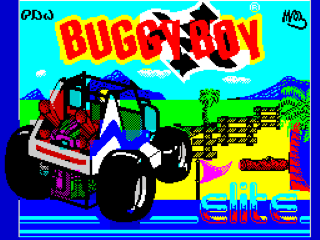 Buggy Boy title screen for ZX Spectrum